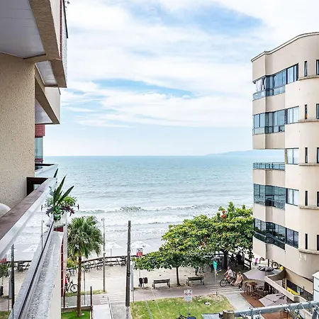 Apto pé na areia vista mar em Meia Praia EVB308 Itapema Exterior foto
