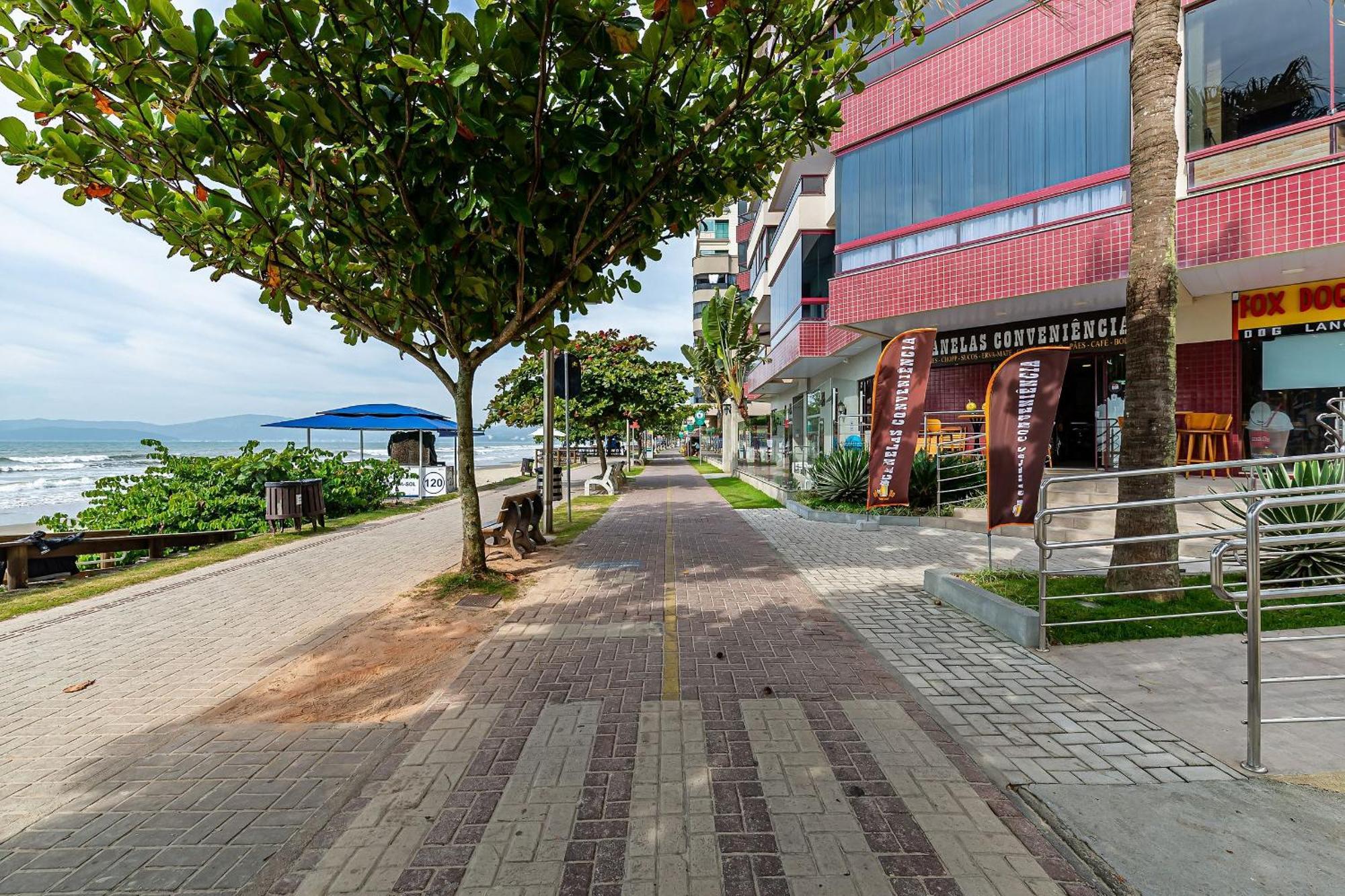 Apto Pe Na Areia Vista Mar Em Meia Evb308